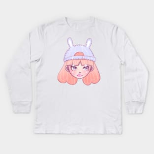 Ginger Bunny Girl Kids Long Sleeve T-Shirt